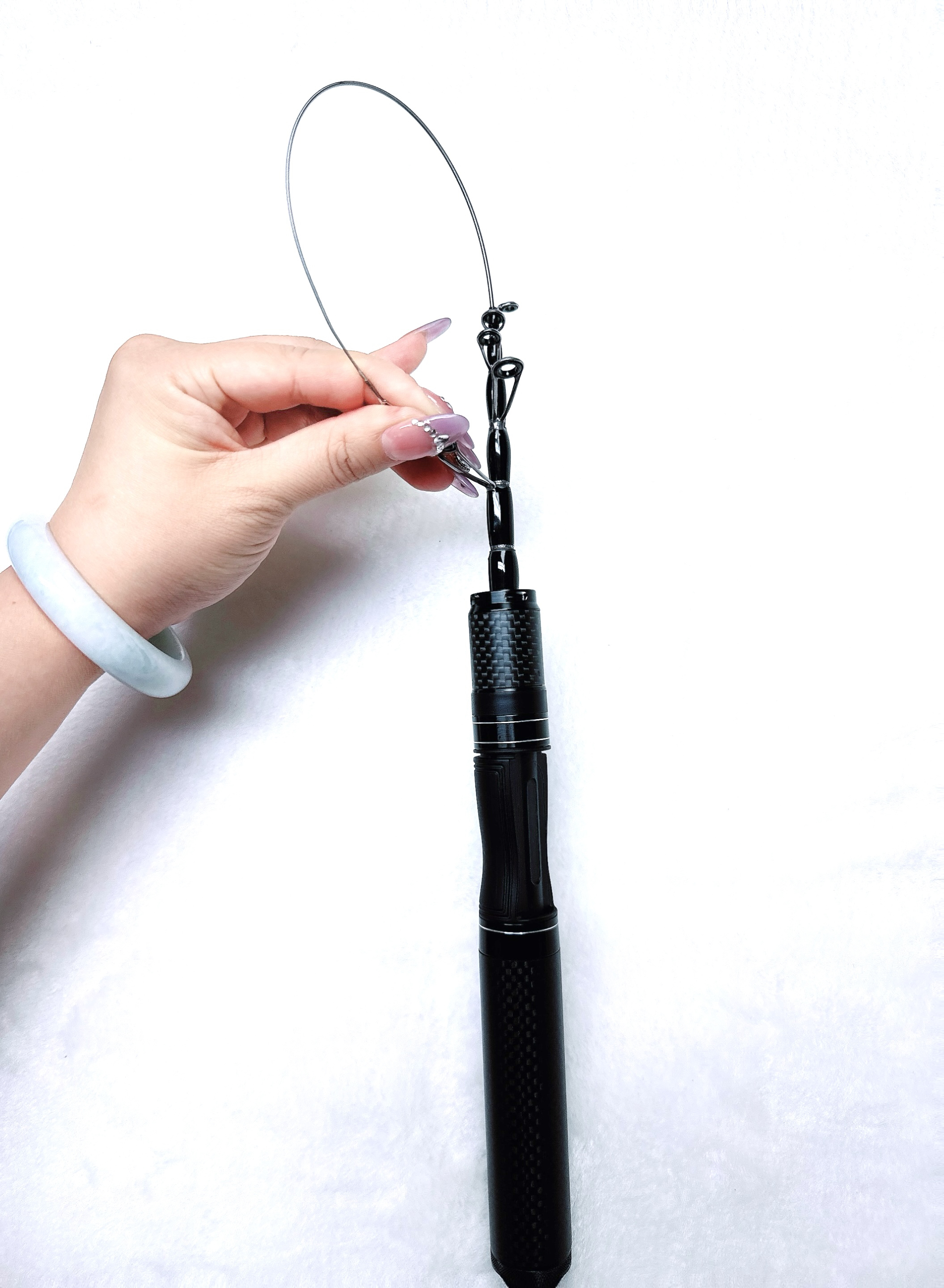 伸缩微物UL调碳把钛合金竿稍路亚竿适合钓马口白条