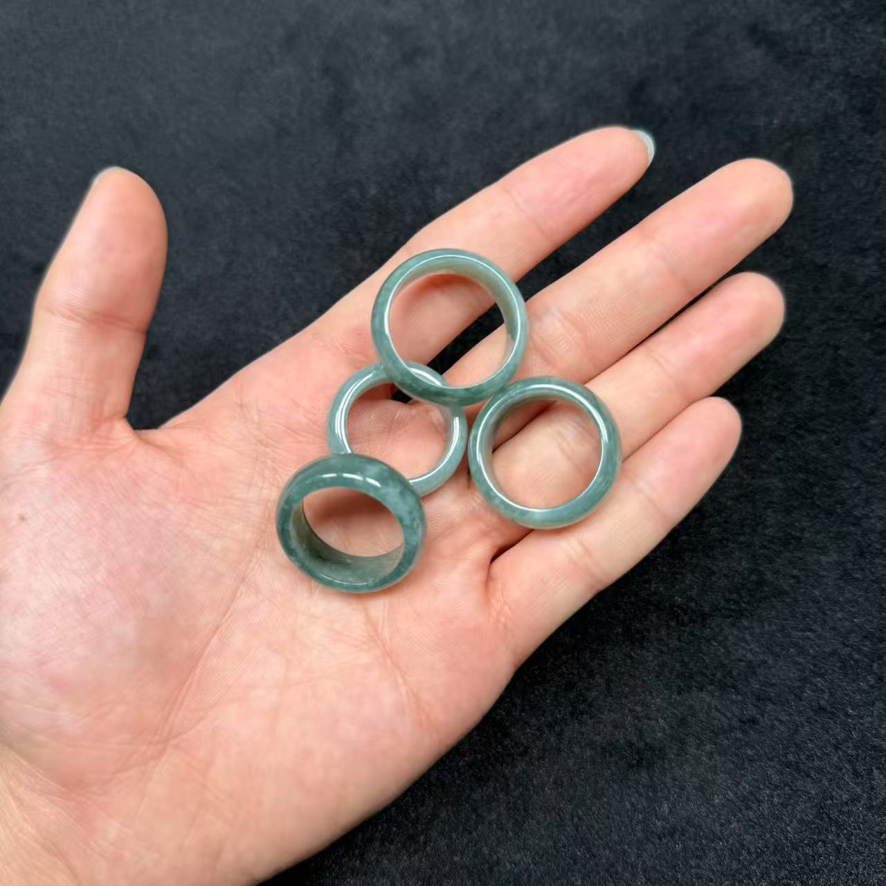 天然A货翡翠戒圈-xc044-多样性发一