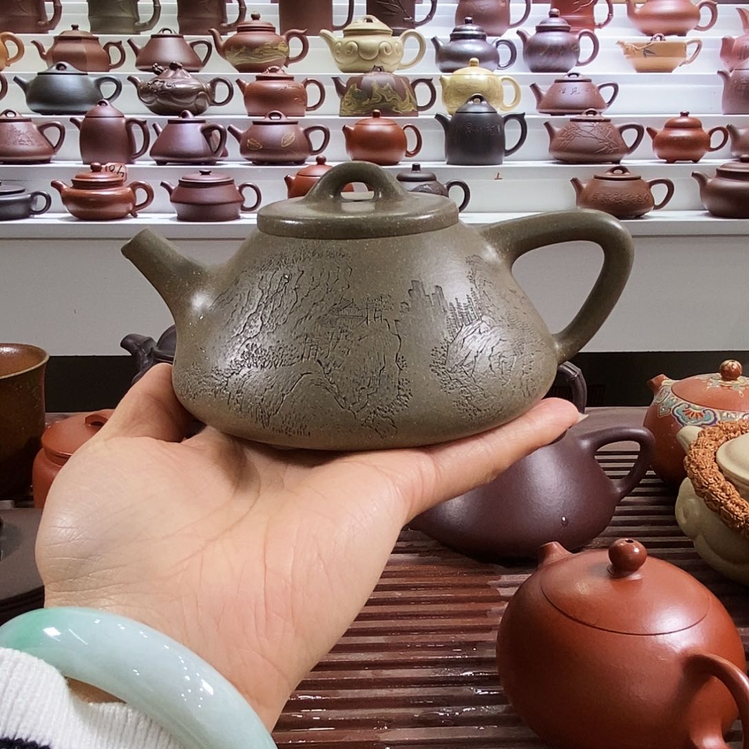 紫砂茶壶直*哥宜兴原矿紫砂