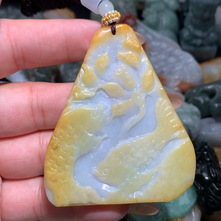 翡翠未镶嵌颈饰保真天然A货翡翠