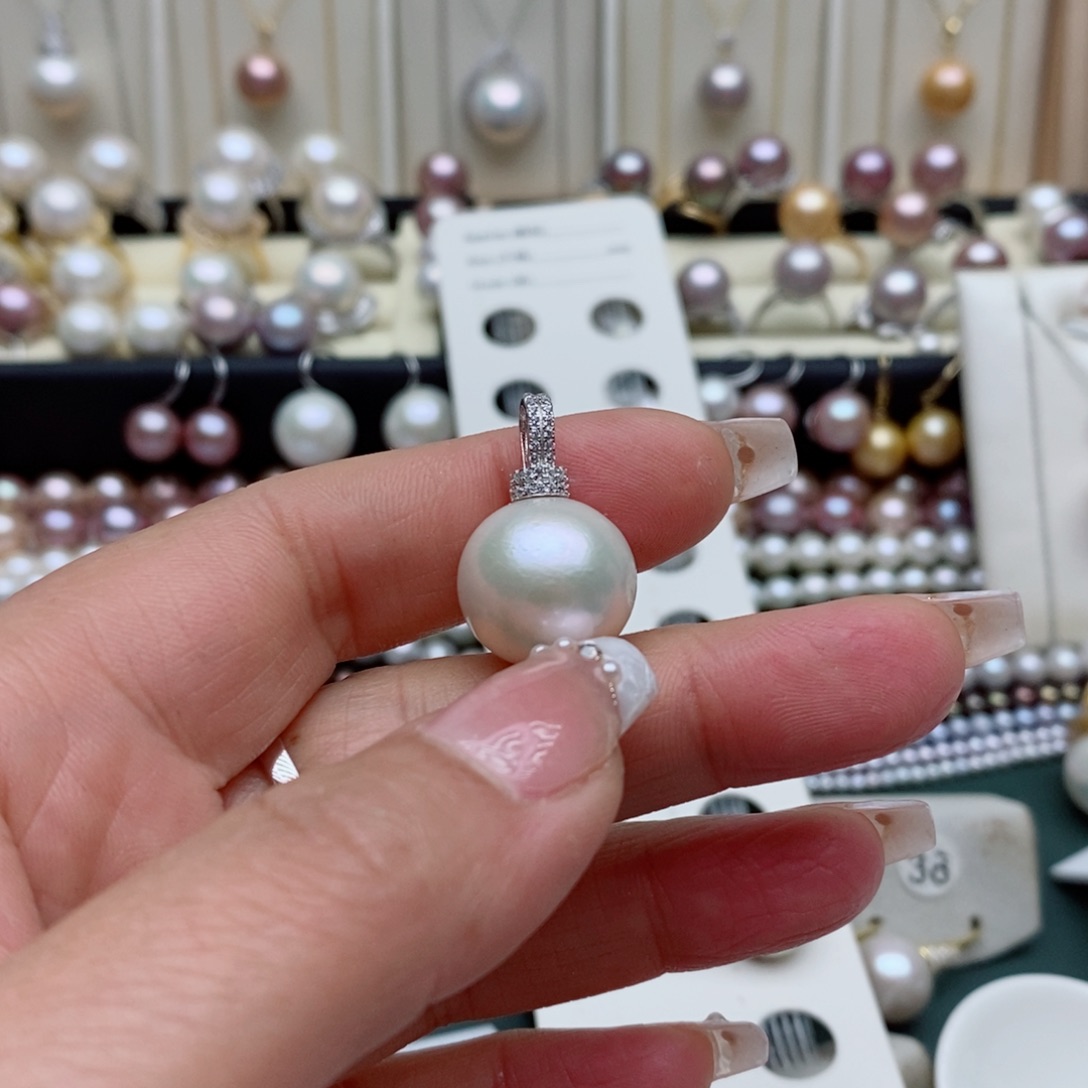 淡水珍珠颈饰银S925镶嵌