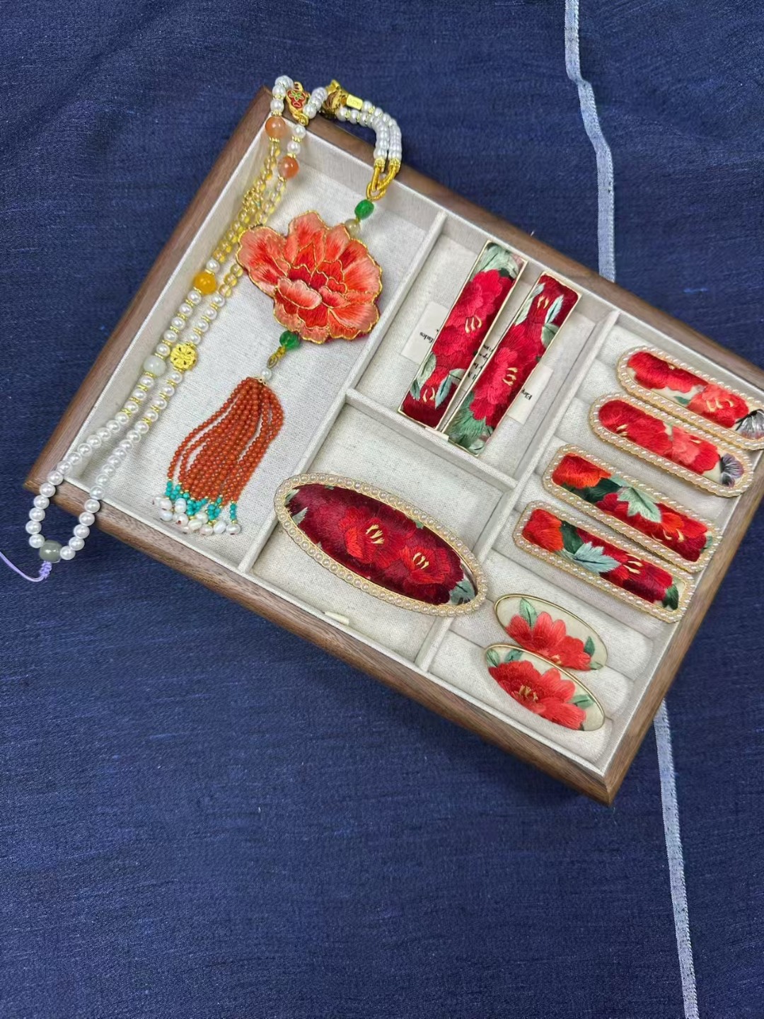 19-100 宋锦发夹 手工发饰 专拍链接  请勿私拍