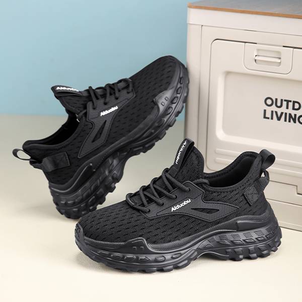 爱多步ADB110B款休闲鞋夏季百搭透气黑色时尚软底春季潮流网面