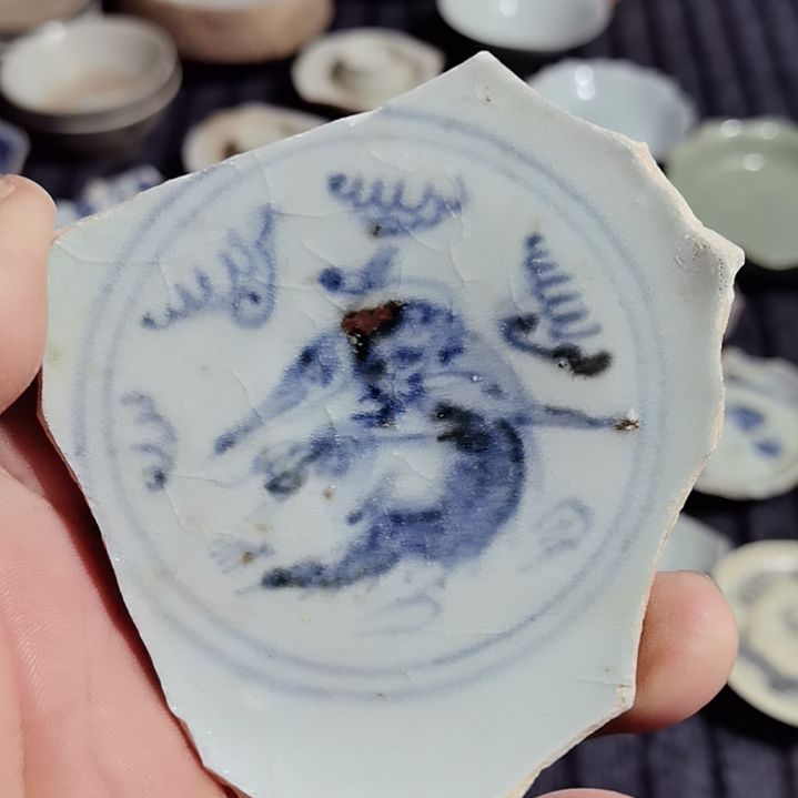 瓷片青花影青杯垫标夲