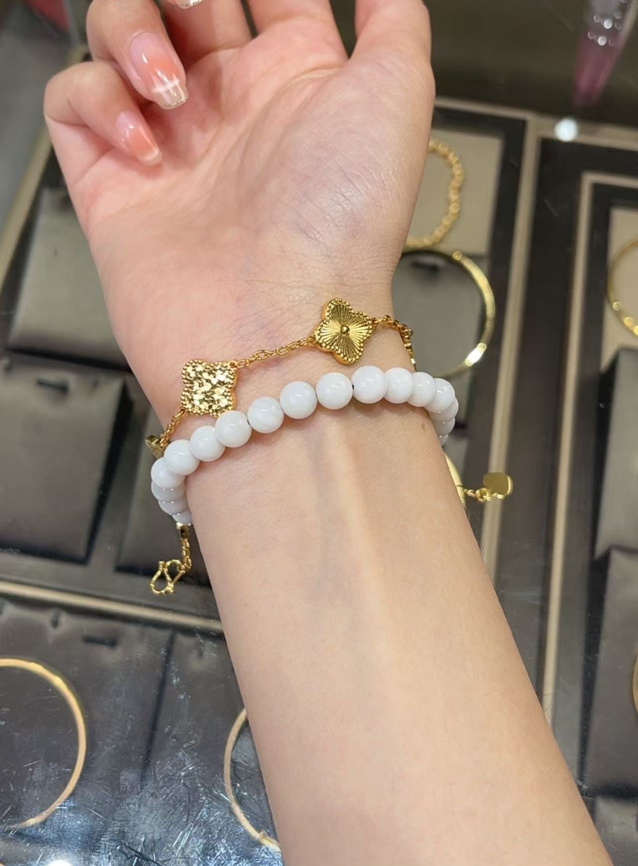 曼总专属-四叶草碎冰冰手链