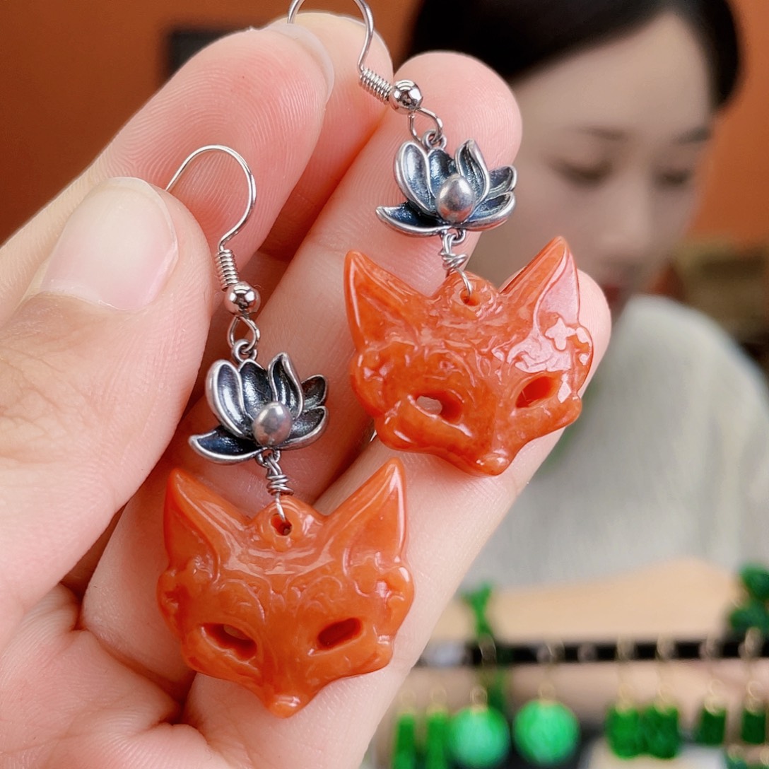 翡翠未镶嵌耳饰饰品