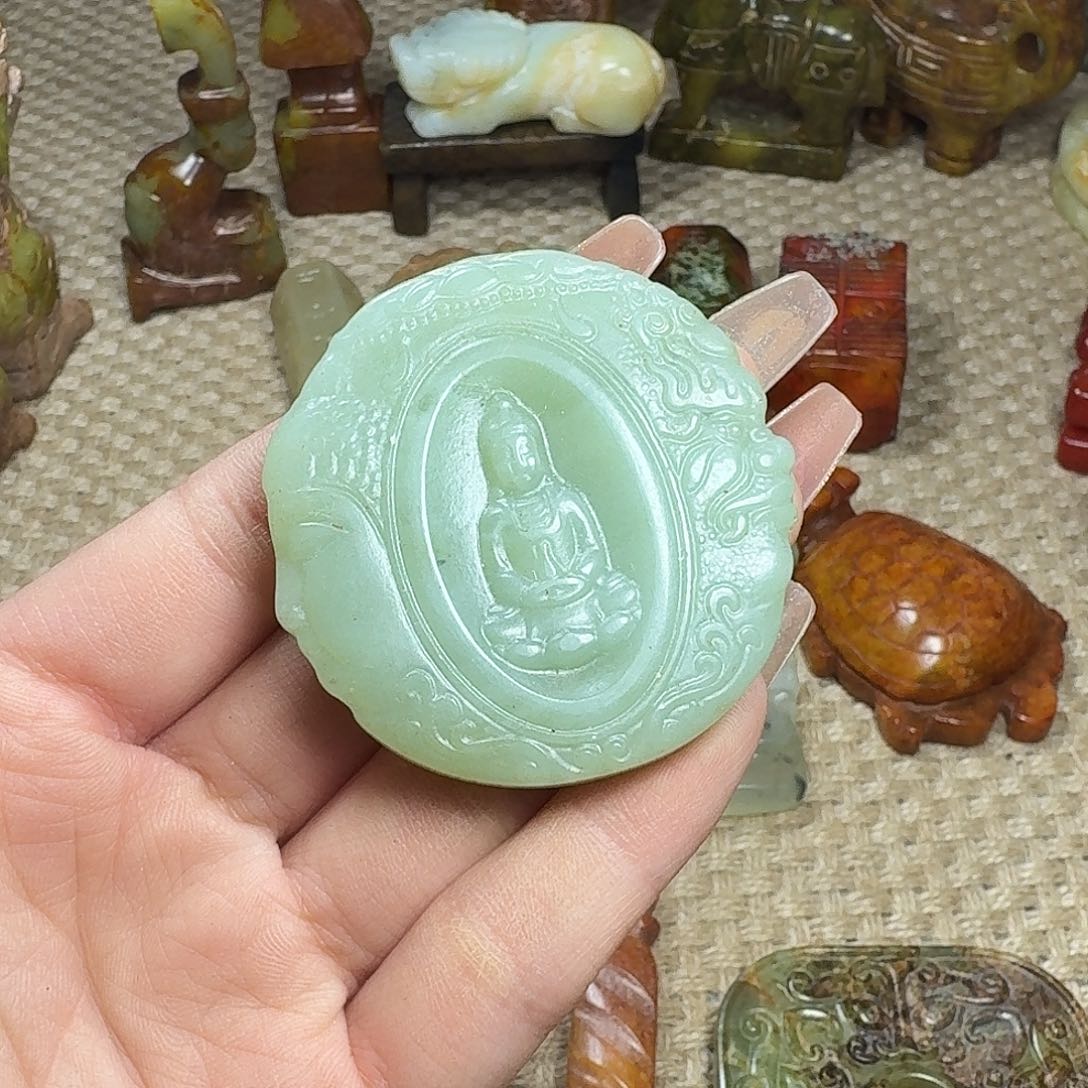 白玉菩提吊坠挂件