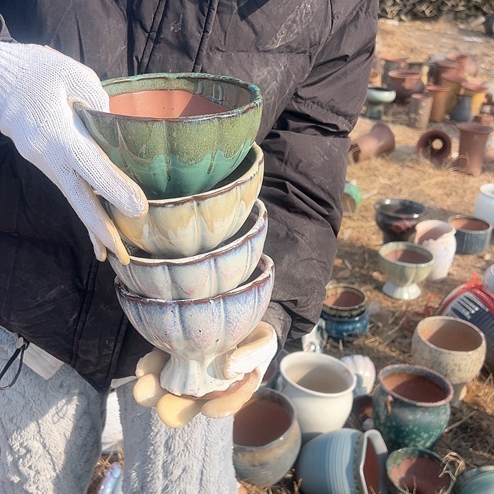 紫砂花盆瑕疵颜色随机         