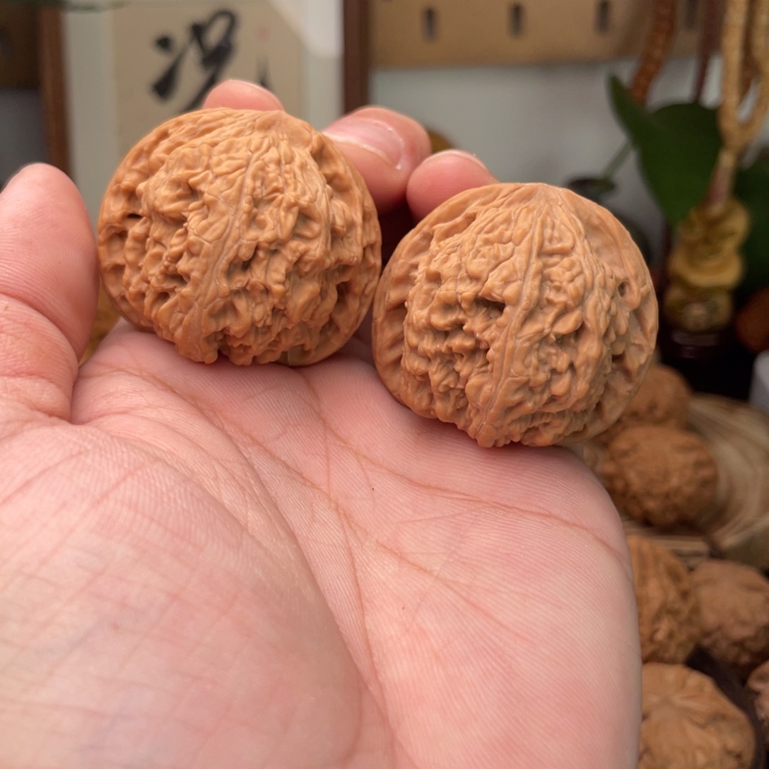 文玩核桃把件雨花石42