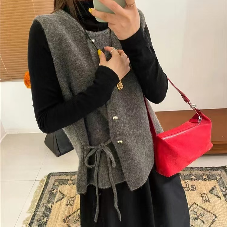 2025女装马甲气质小香风网红短款时尚百搭宽松圆领韩版秋冬上衣