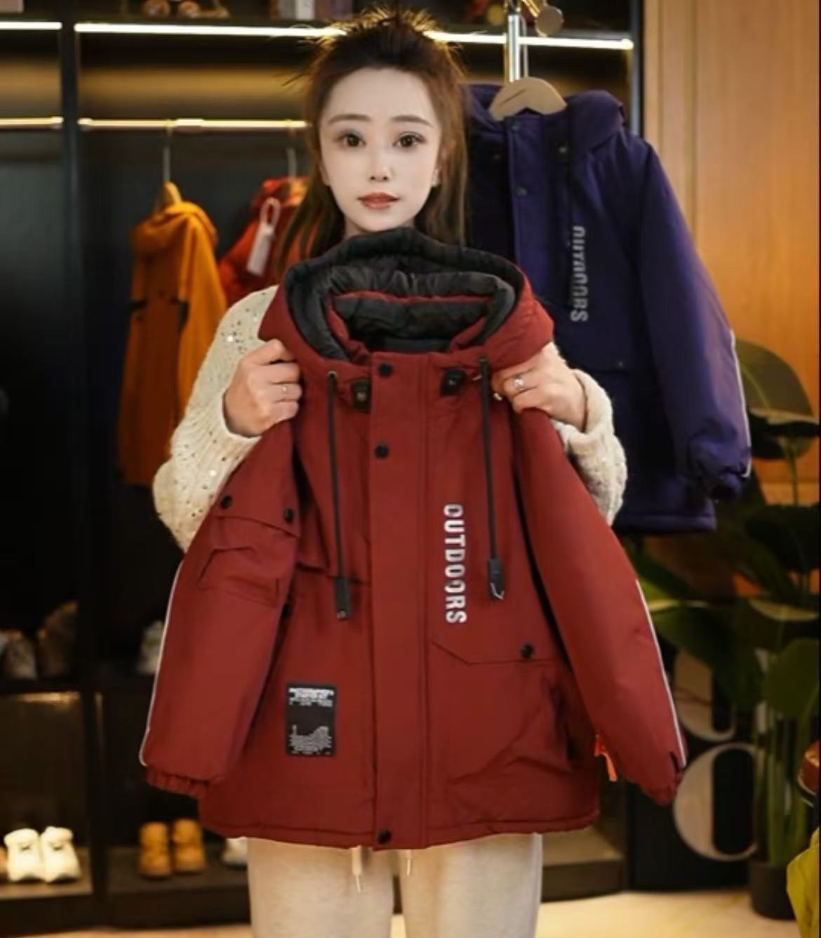 【加绒加厚】2025新款韩版秋冬外套中大儿童棉袄洋气棉服派克服