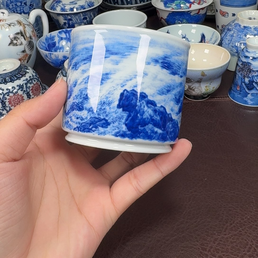 杯中**脉现代景德镇陶瓷杯