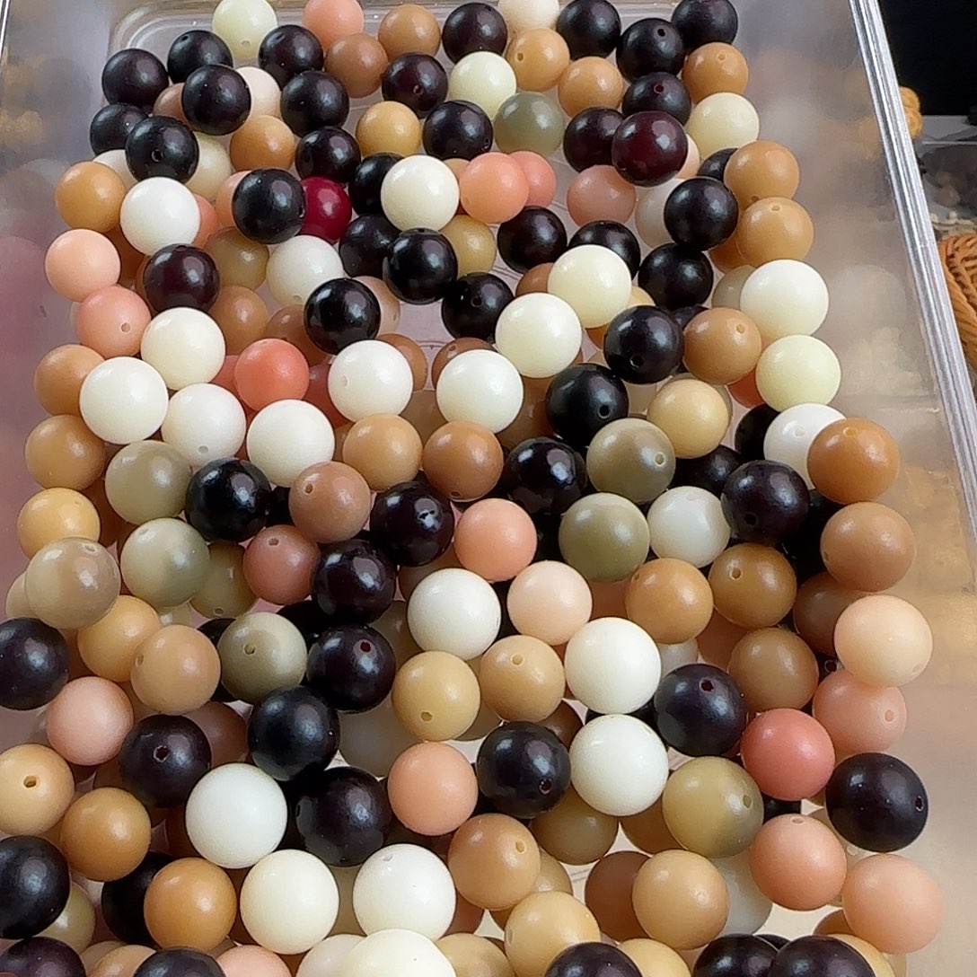 菩提根/象牙果手串卡14左右圆250颗