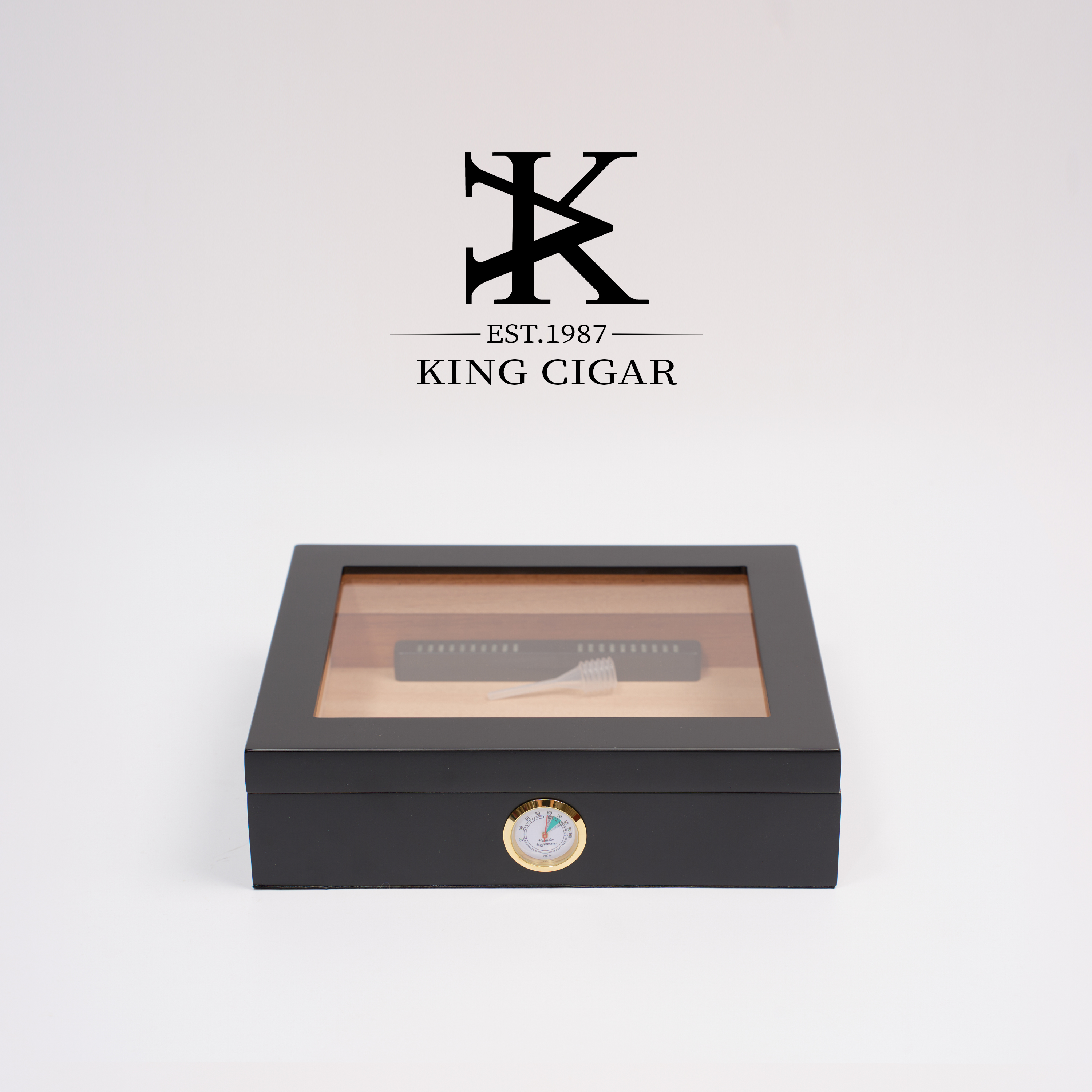 AK领茄复古25支装雪茄保湿盒大容量雪松木便携式古巴烟盒