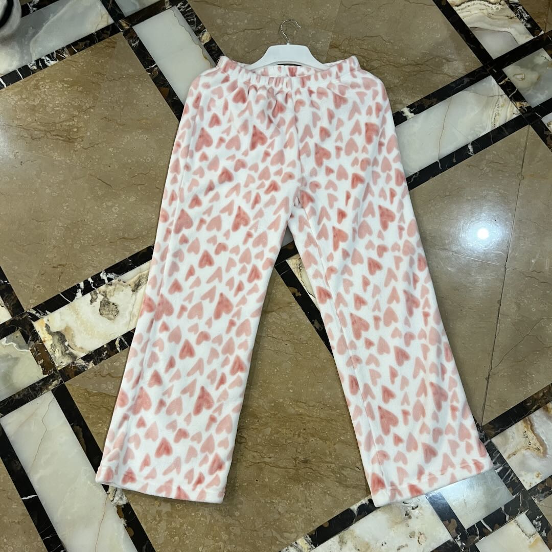 2025设计师款弯刀裤加绒加厚家居服裤子保暖