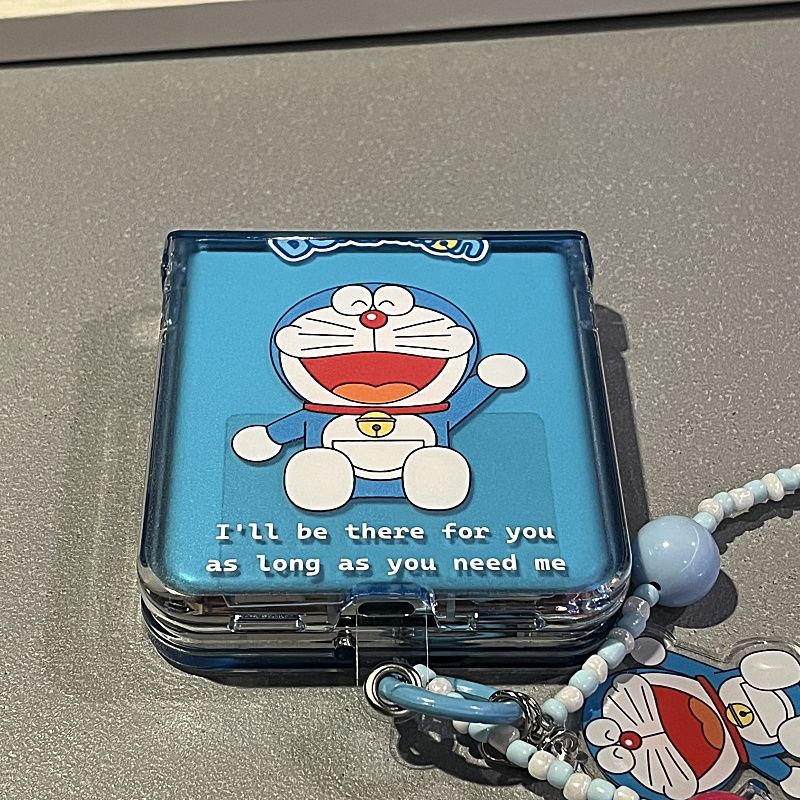 卡通软萌叮当猫链条华为pocket2折叠屏手机壳p50pocket硬壳