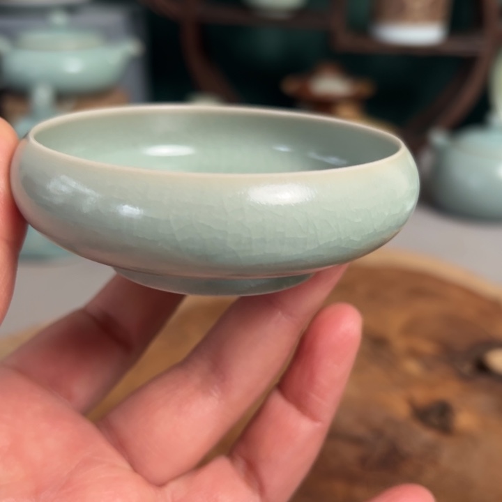 杯仿古釉手工普耳杯微瑕