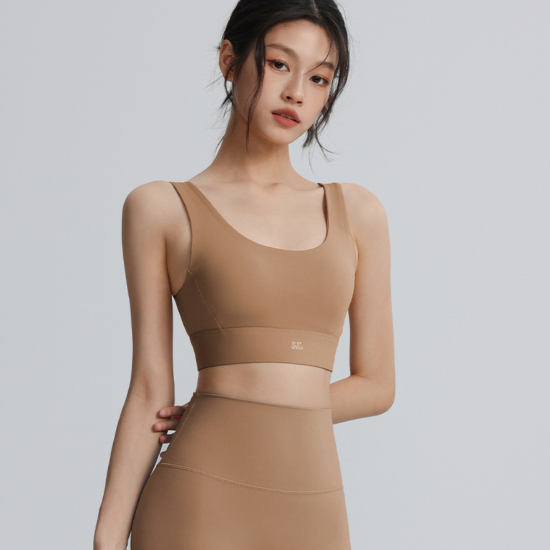 美背运动运动背心高强度运动背心瑜伽一体式上衣透气透气跑步速干