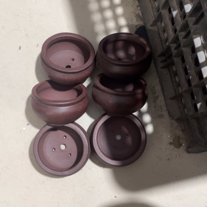 底槽青花盆紫砂花盆口7.5高4.5