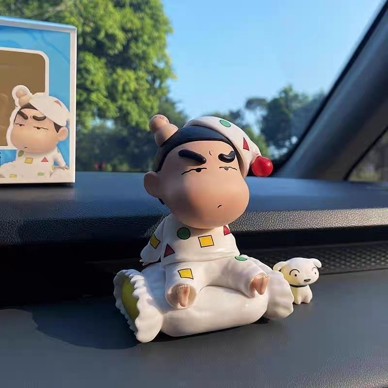 【清仓41号】蜡笔小新挨揍小新野原睡衣新之助桌面手办摆件车载可爱