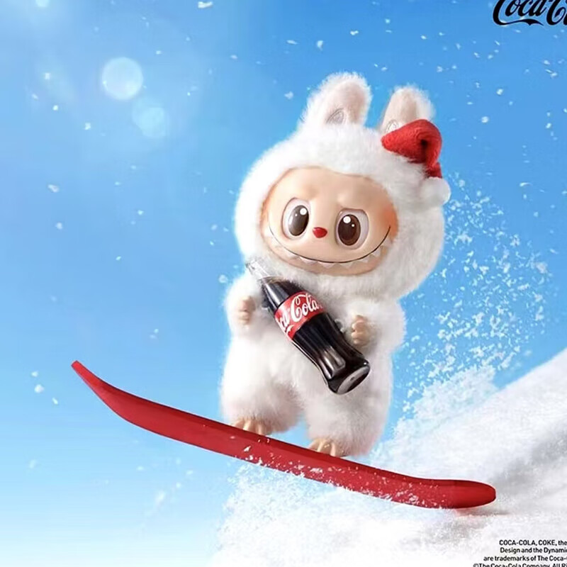 泡泡玛特 POP MARTlabubu可口可乐搪胶毛绒盲盒时尚挂件手办钥匙