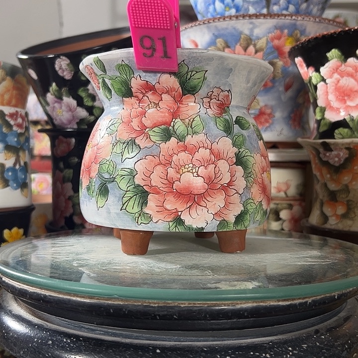 景德镇手绘花盆 满38包邮