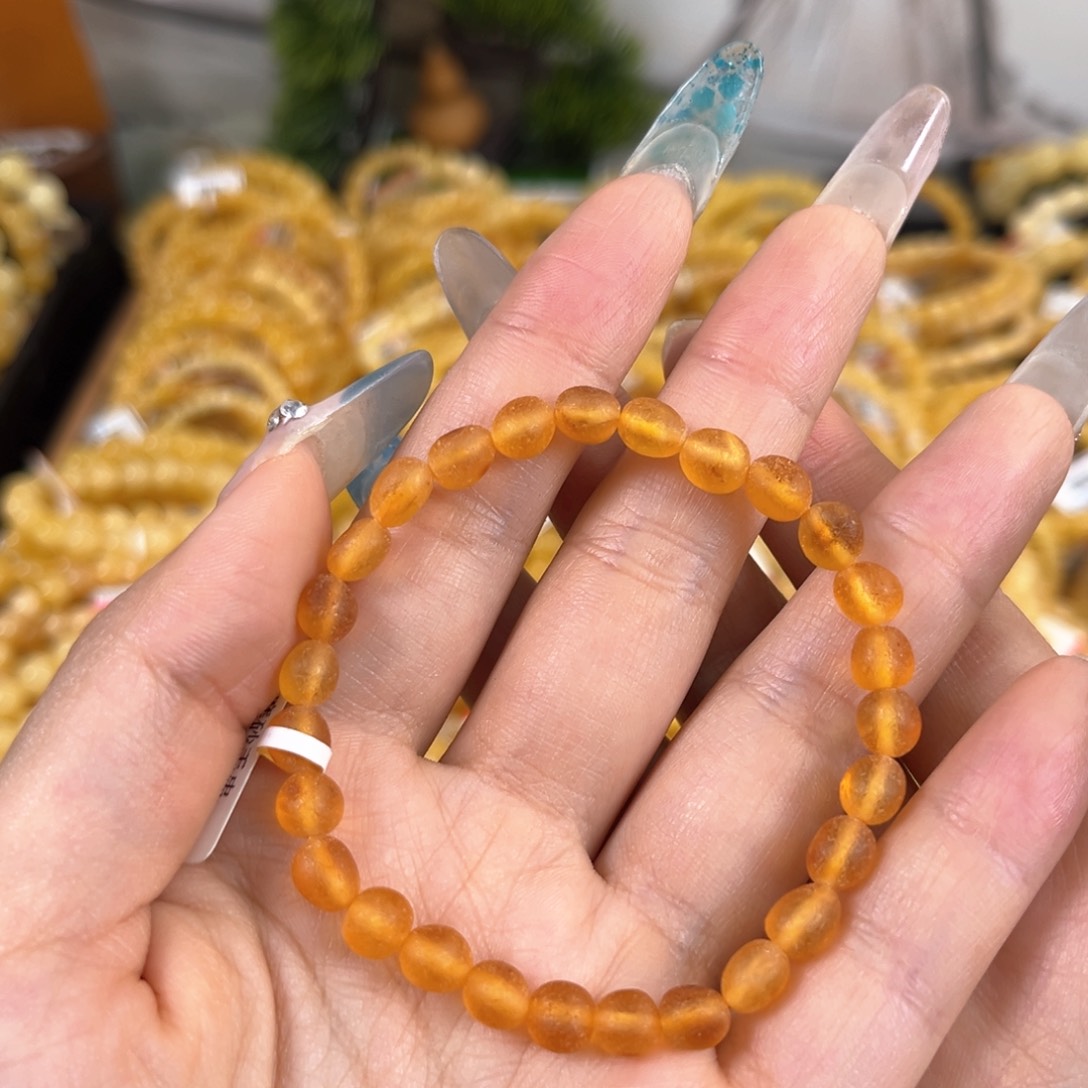 裸石琥珀未镶嵌海漂手串