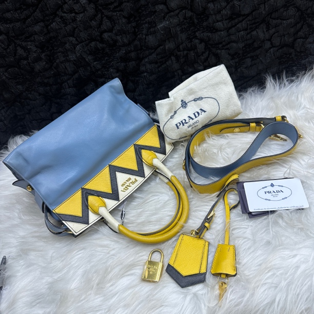 95新 Prada/普拉达 普拉达拼色小号杀手斜挎包