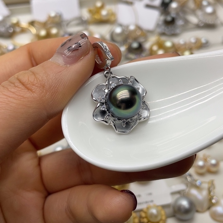 海水珍珠吊坠(不含链)银S925镶嵌