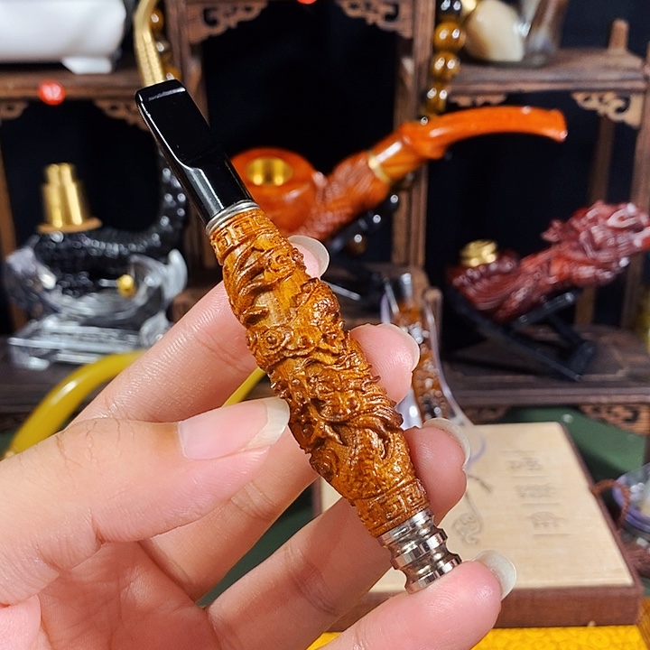 高端定制金丝楠烟嘴