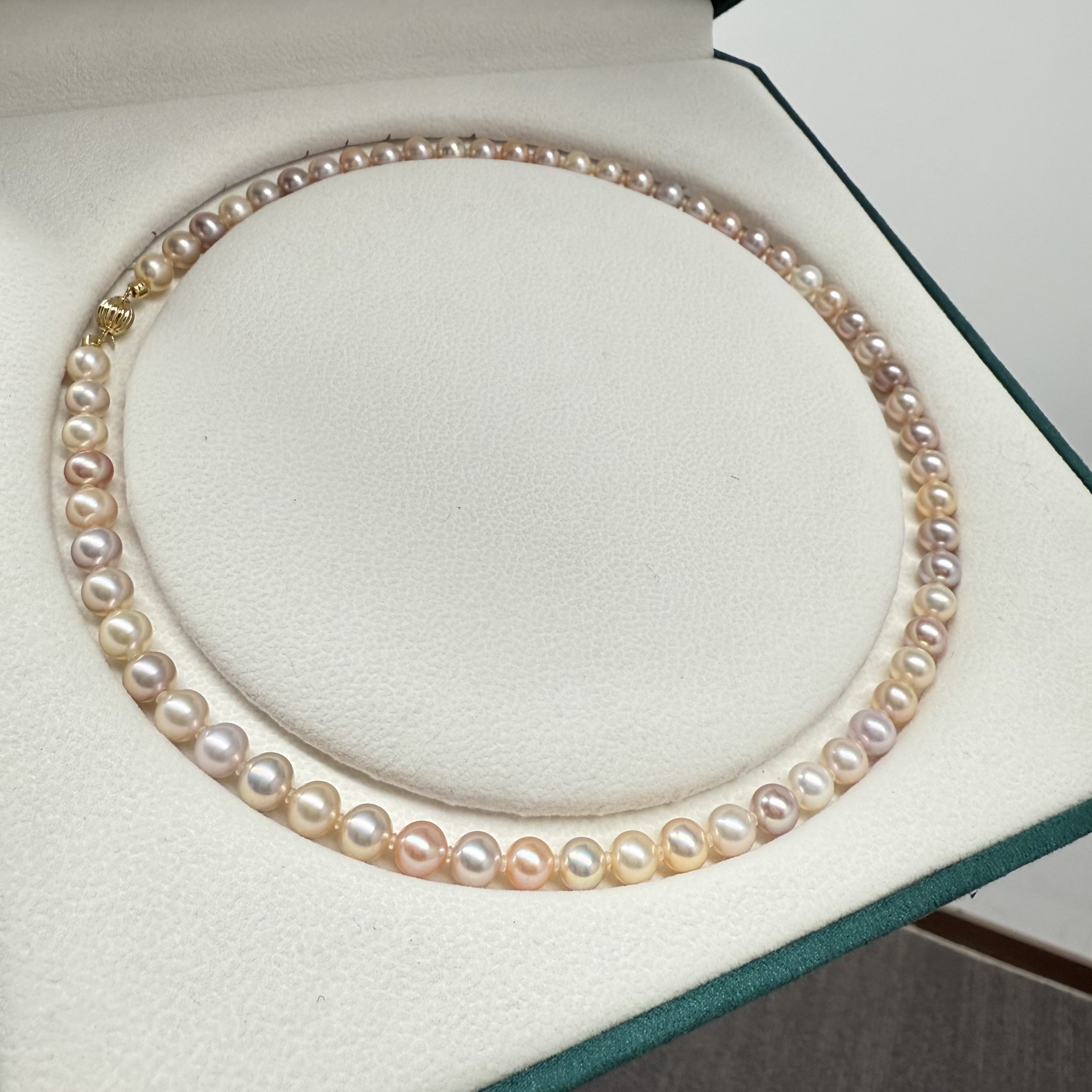 【山河万色】紫珠珍珠糖果项链（南京大证） 6.5-7.5 14K 多样性发一 