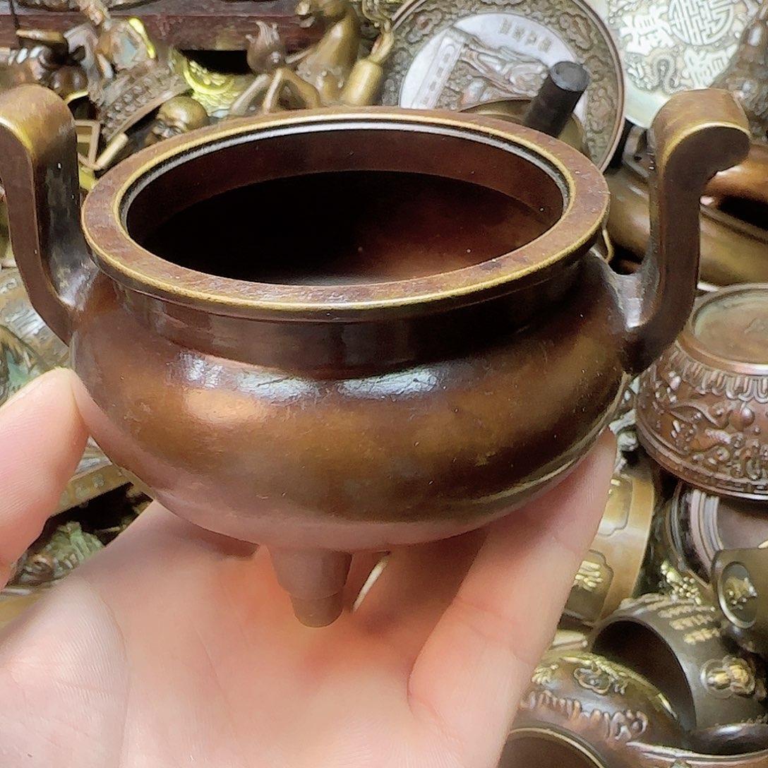 随***，铜器摆件铜器工艺