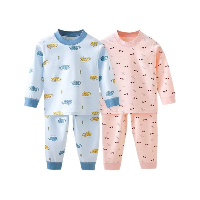 儿童纯棉A类春夏内衣套装男女童分体家居服宝宝睡衣打底秋衣秋裤