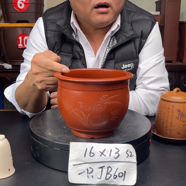 紫砂花盆货号一只JB601