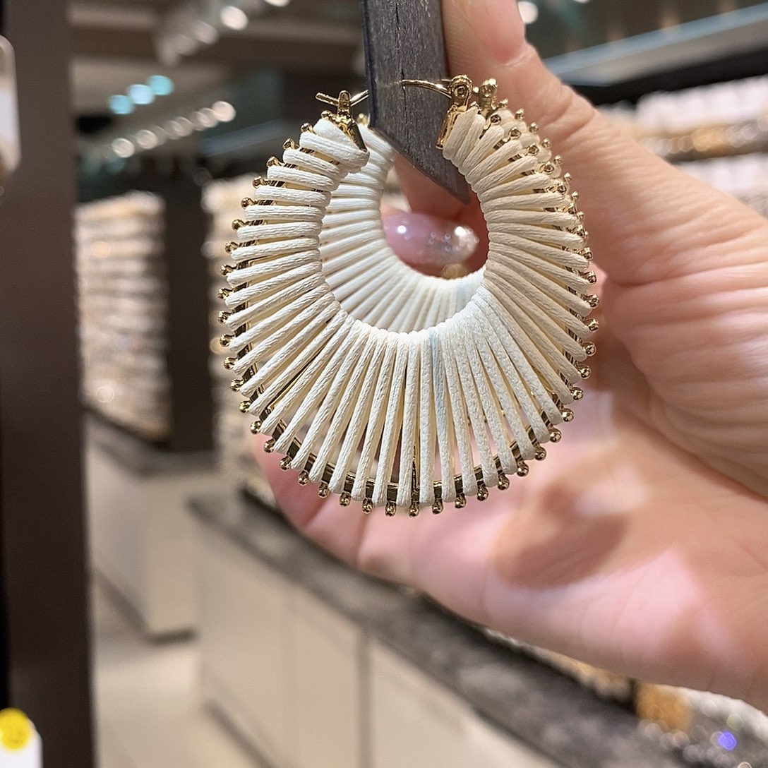 铜合金925银白色缠绕耳扣