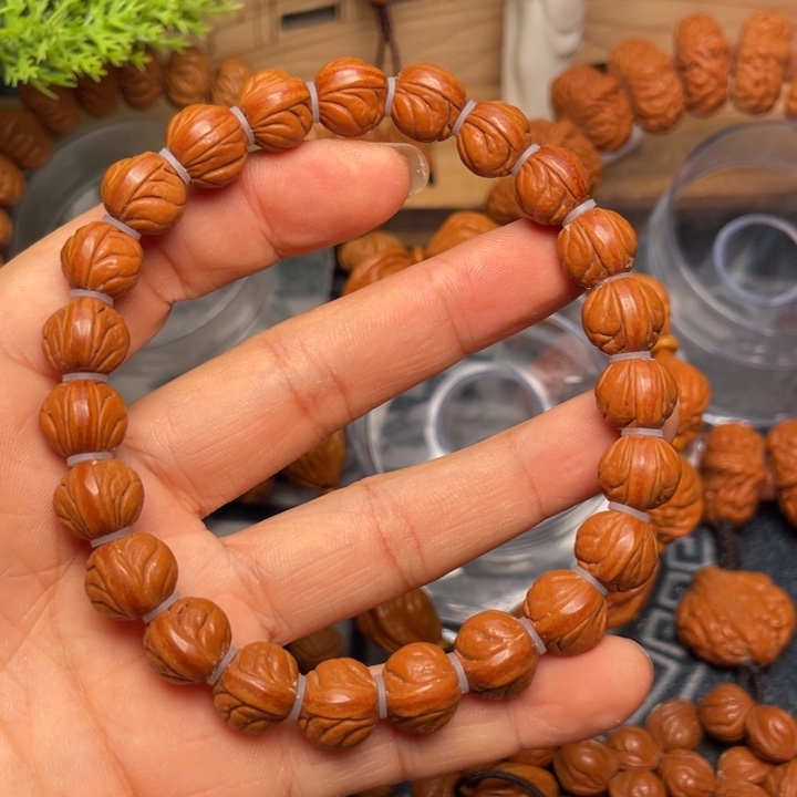 桃核手串龙纹桃核57