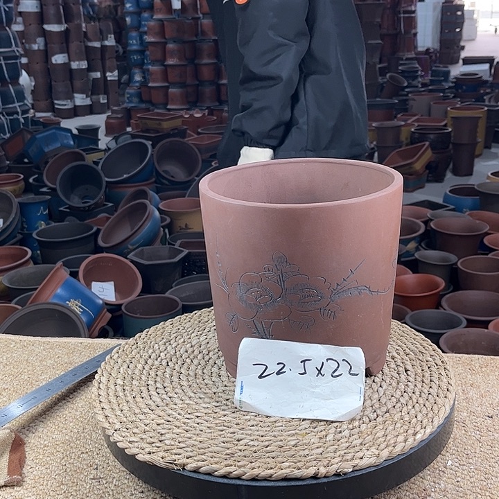 红陶紫啥花盆紫砂