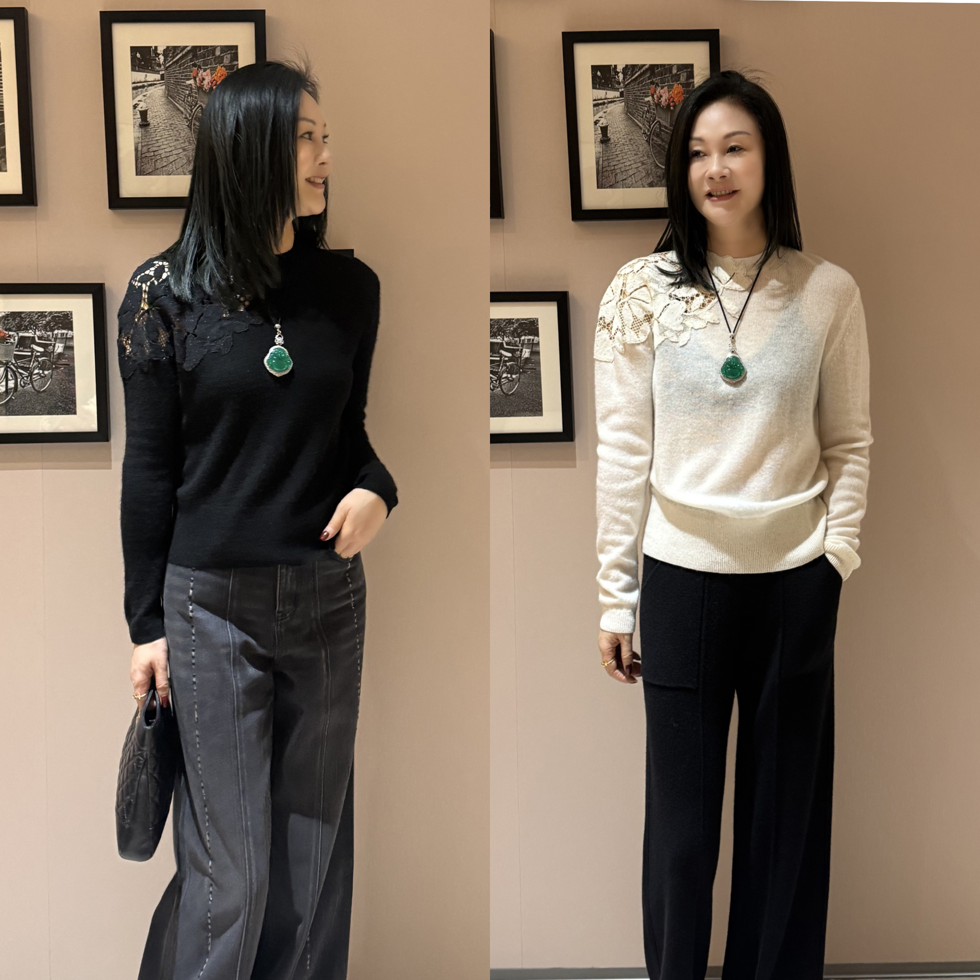 BARRIAILEN | 羊绒羊毛圆领针织秋冬气质轻奢羊毛衫-2417303