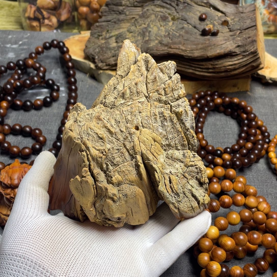 柏木（崖柏）太行干黑油摆件