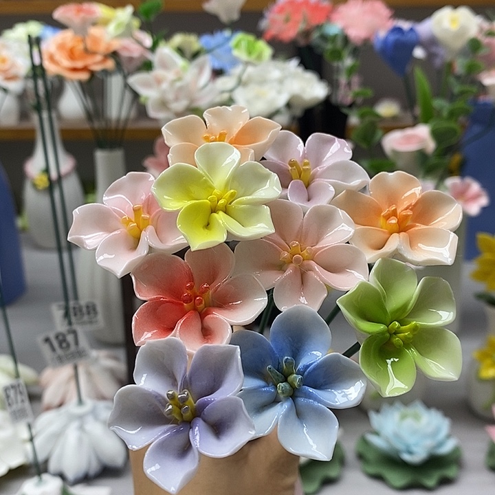 陶瓷陶瓷材料10朵樱花