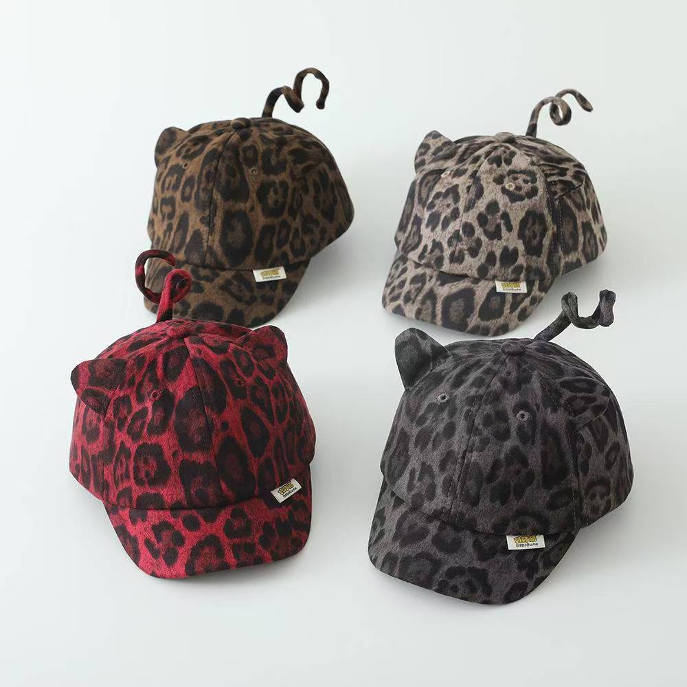 【软萌小豹】儿童豹纹棒球帽春秋街头复古鸭舌帽潮童辣妹宝宝帽子