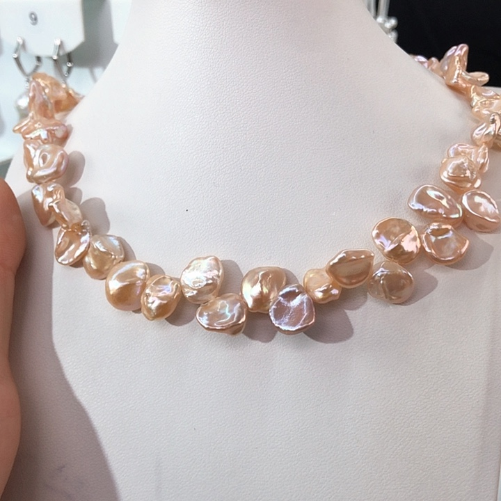 淡水珍珠项链银S925镶嵌大****校拍5发1