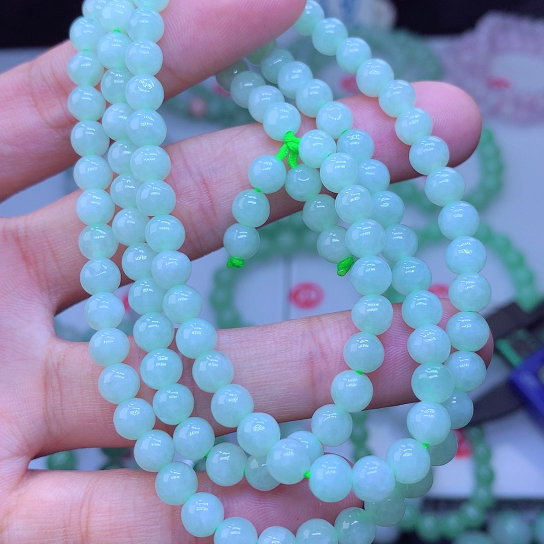 翡翠未镶嵌毛衣链