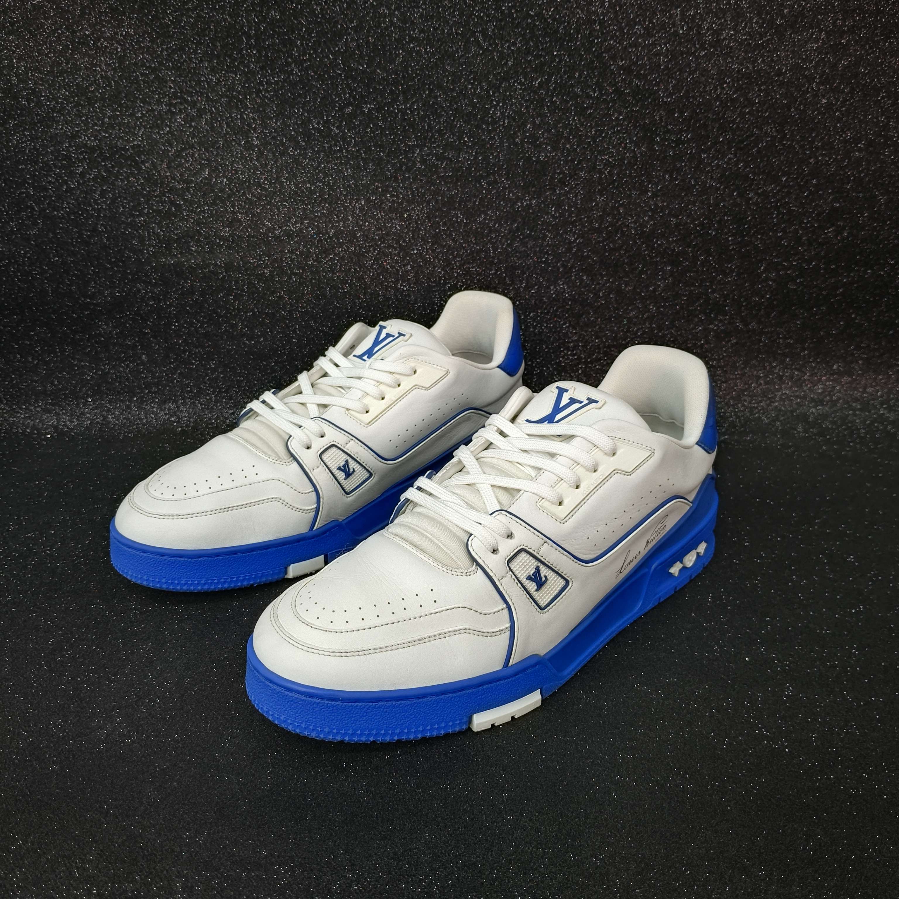95新 LouisVuitton/路易威登 /8码/42码/白蓝trainer潮鞋/A2195