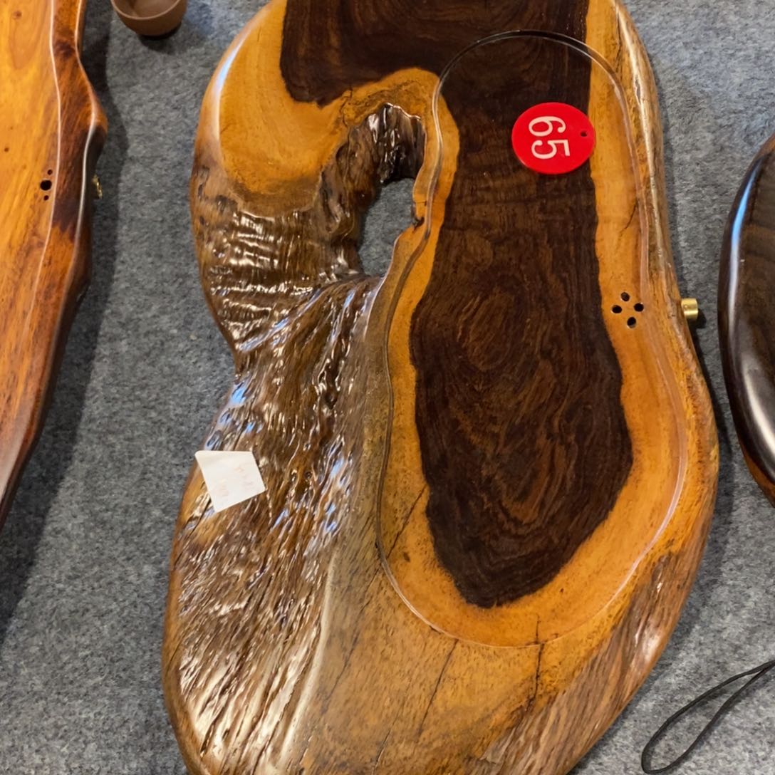 用****4黑檀木自然随形茶盘