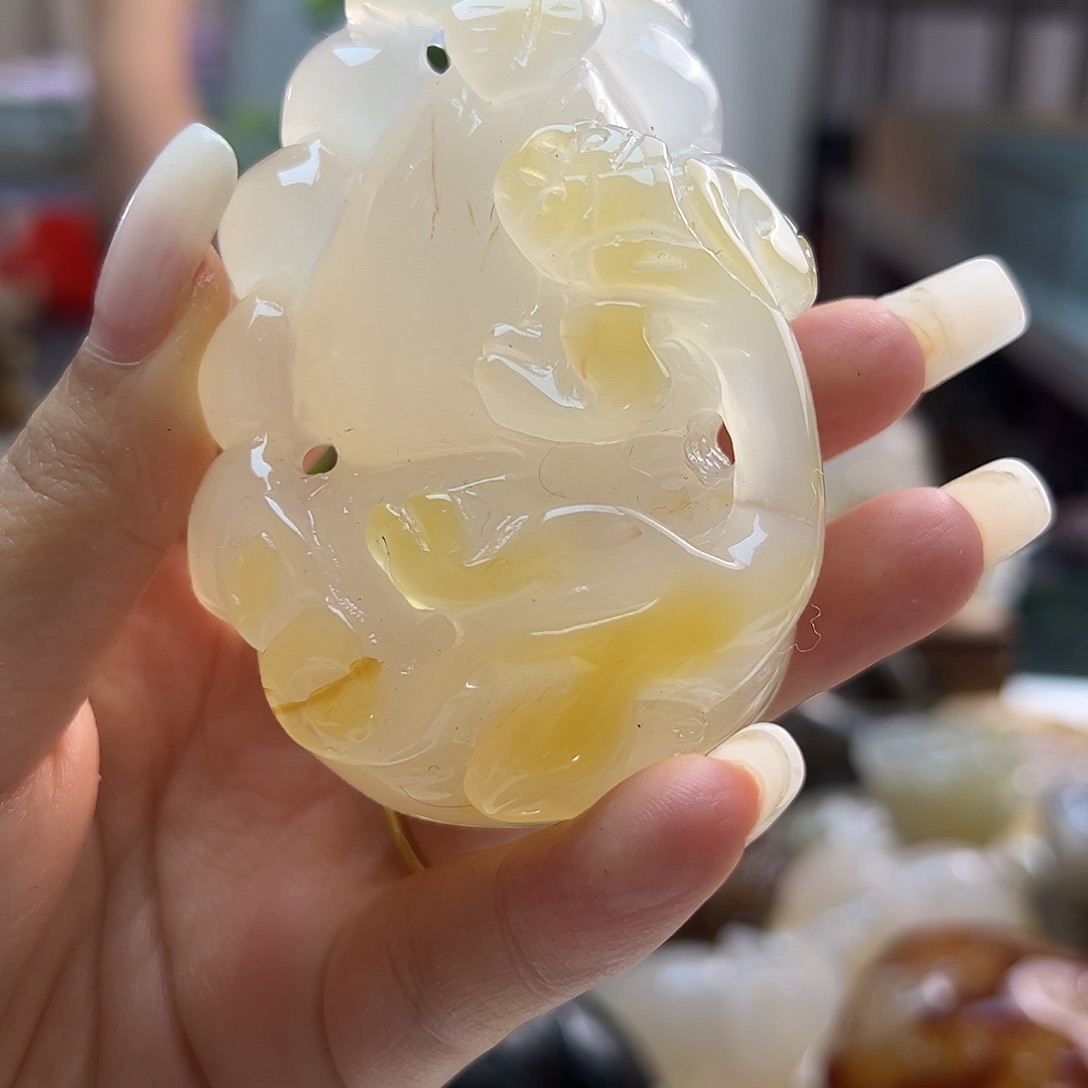 玛瑙/玉髓未镶嵌吊坠(不含链)