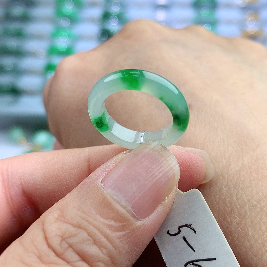 未镶嵌戒指翡翠5-6号