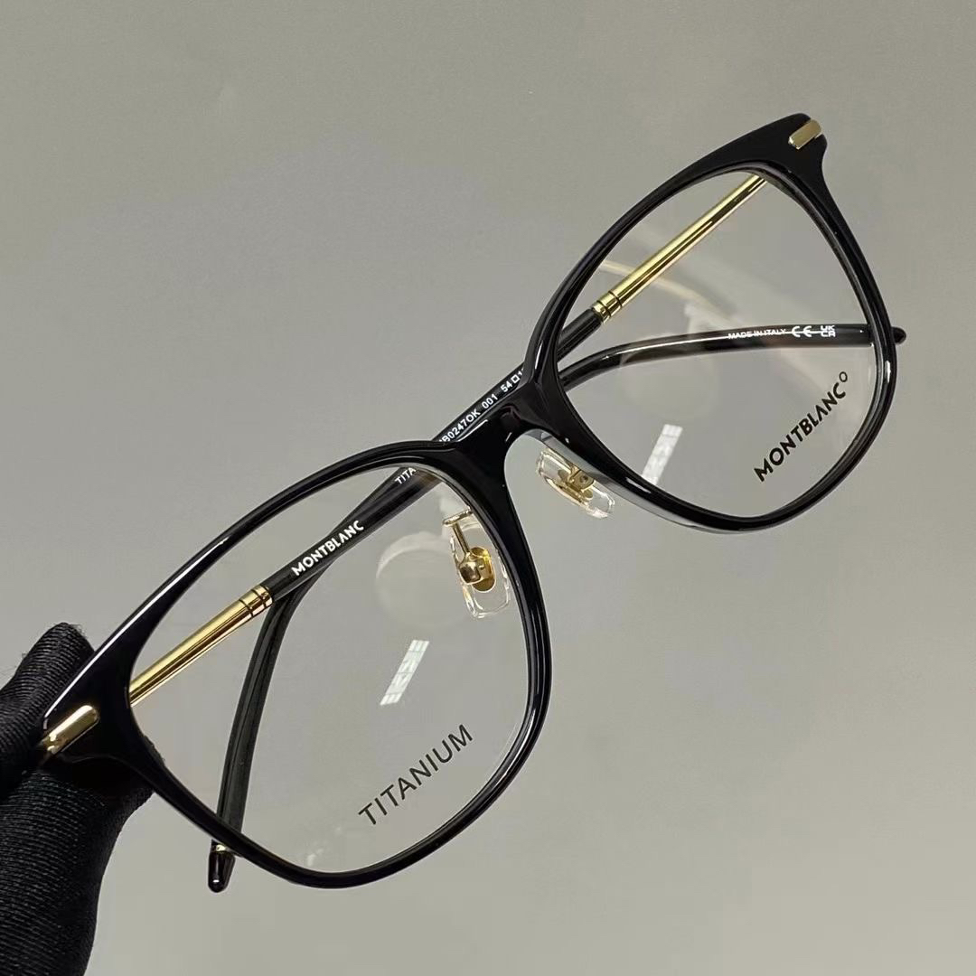 复古大框眼镜架男MB0247休闲商务超轻纯钛光学配度数板材近视镜框