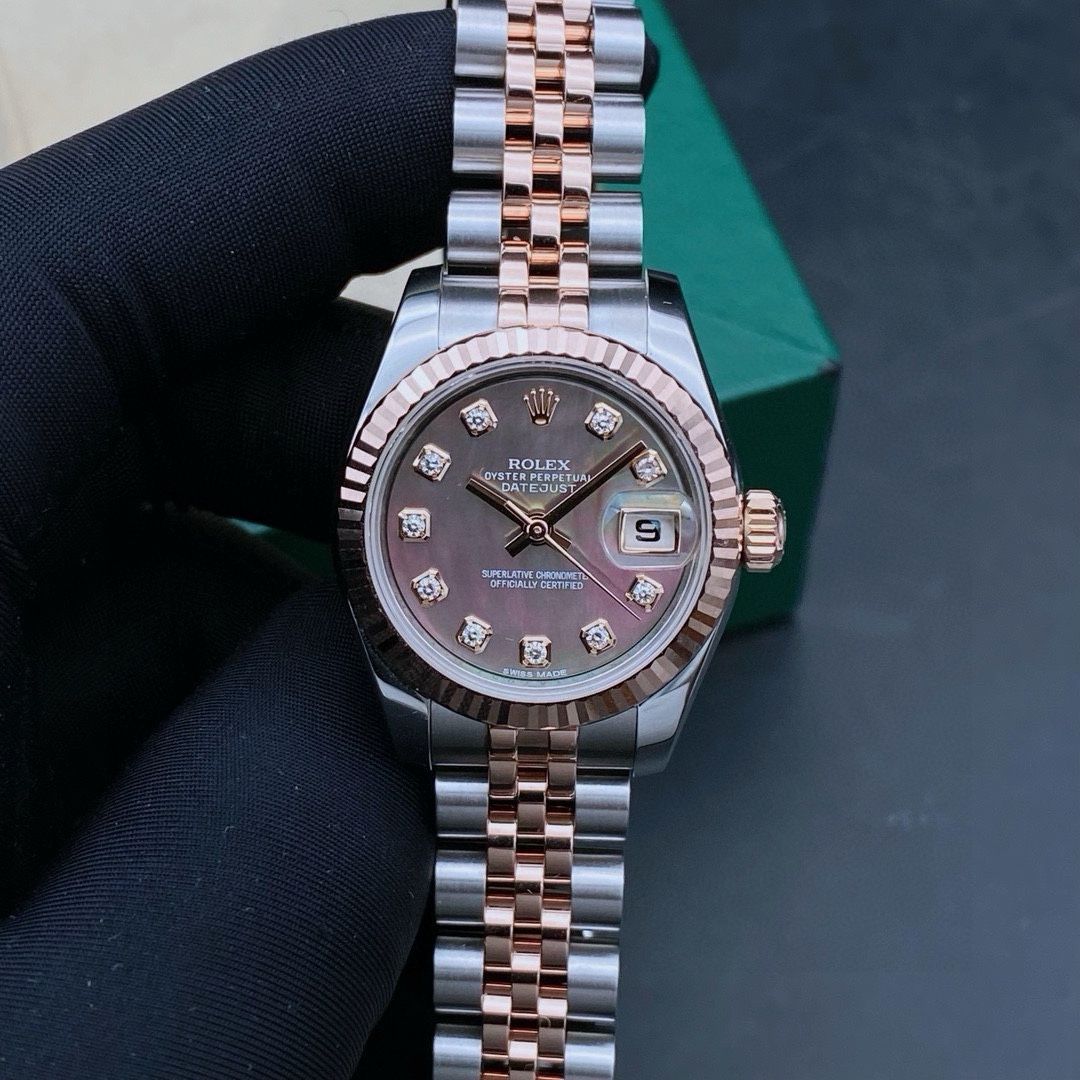 99新 Rolex/劳力士 日志179171大溪地贝母盘/机械女表/表径26