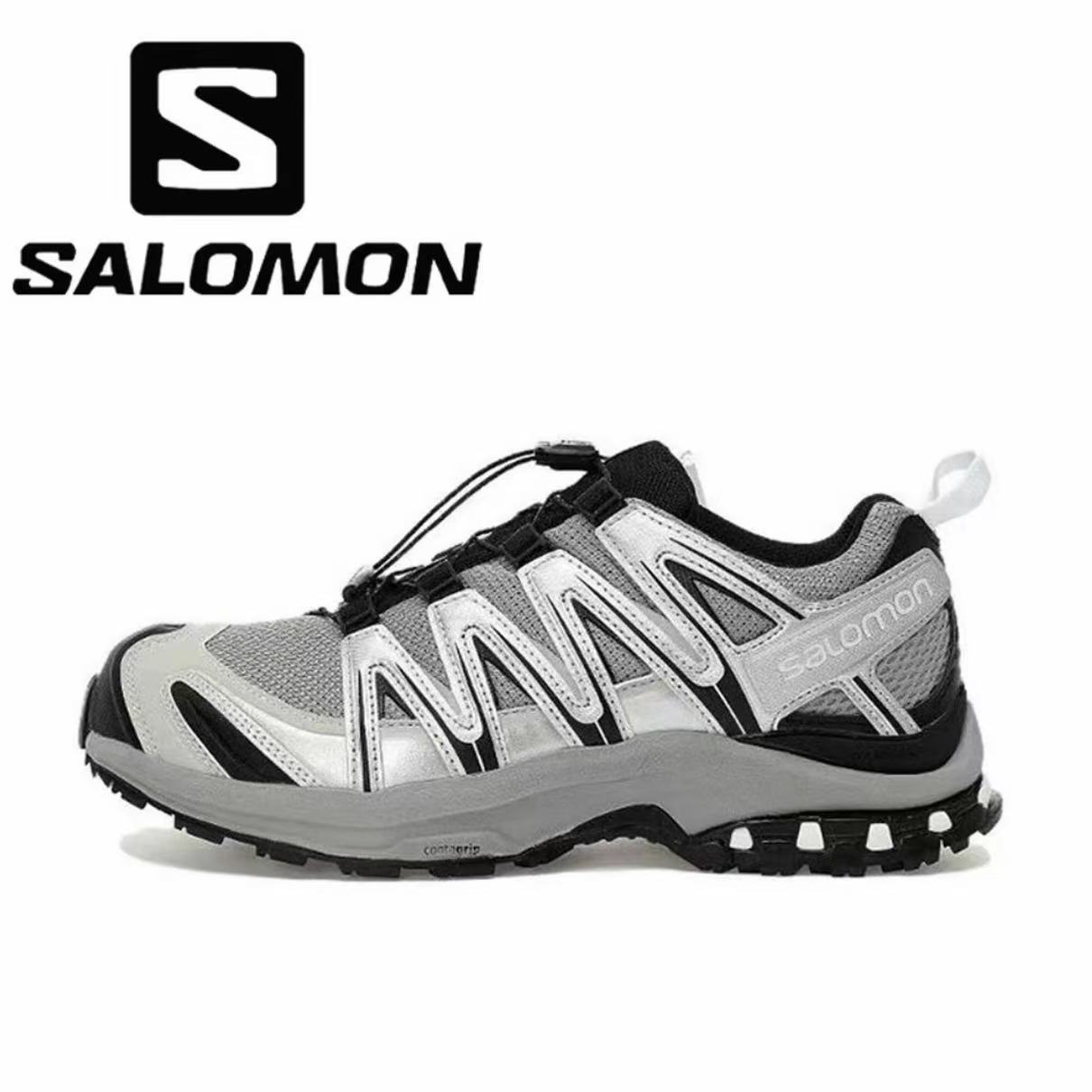 SALOMON萨洛蒙XA PRO 3D灰银色合金黑户外运动休闲跑鞋 474781